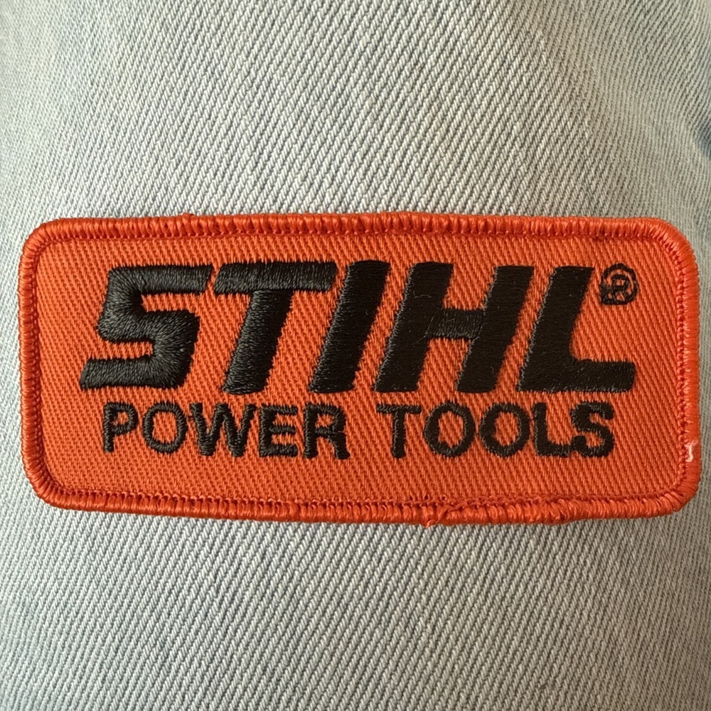 Vintage Stihl Power Tools PATCH 4" x 1.75" for Jacket Trucker‎ Hat Bag